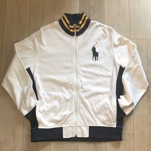 Polo by Ralph Lauren- XL white blue yellow Vintage Jacket
